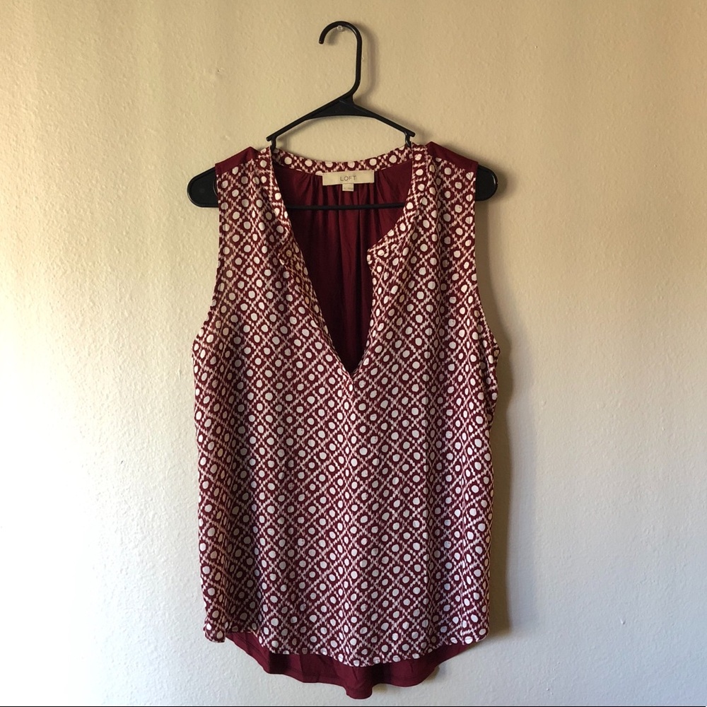 NWOT LOFT Mixed Media Sleeveless Top